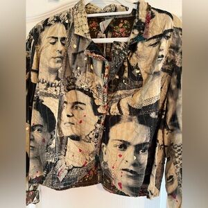 Magnolia Pearl Faces of Frida cropped Kelley jacket NWT